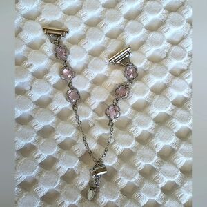 Elegant Pink Gemstone Galaxy Watch Band Bracelet 20mm